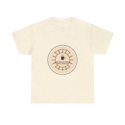 Certified Pumpkin Spice Menace retro varsity Halloween t-shirt