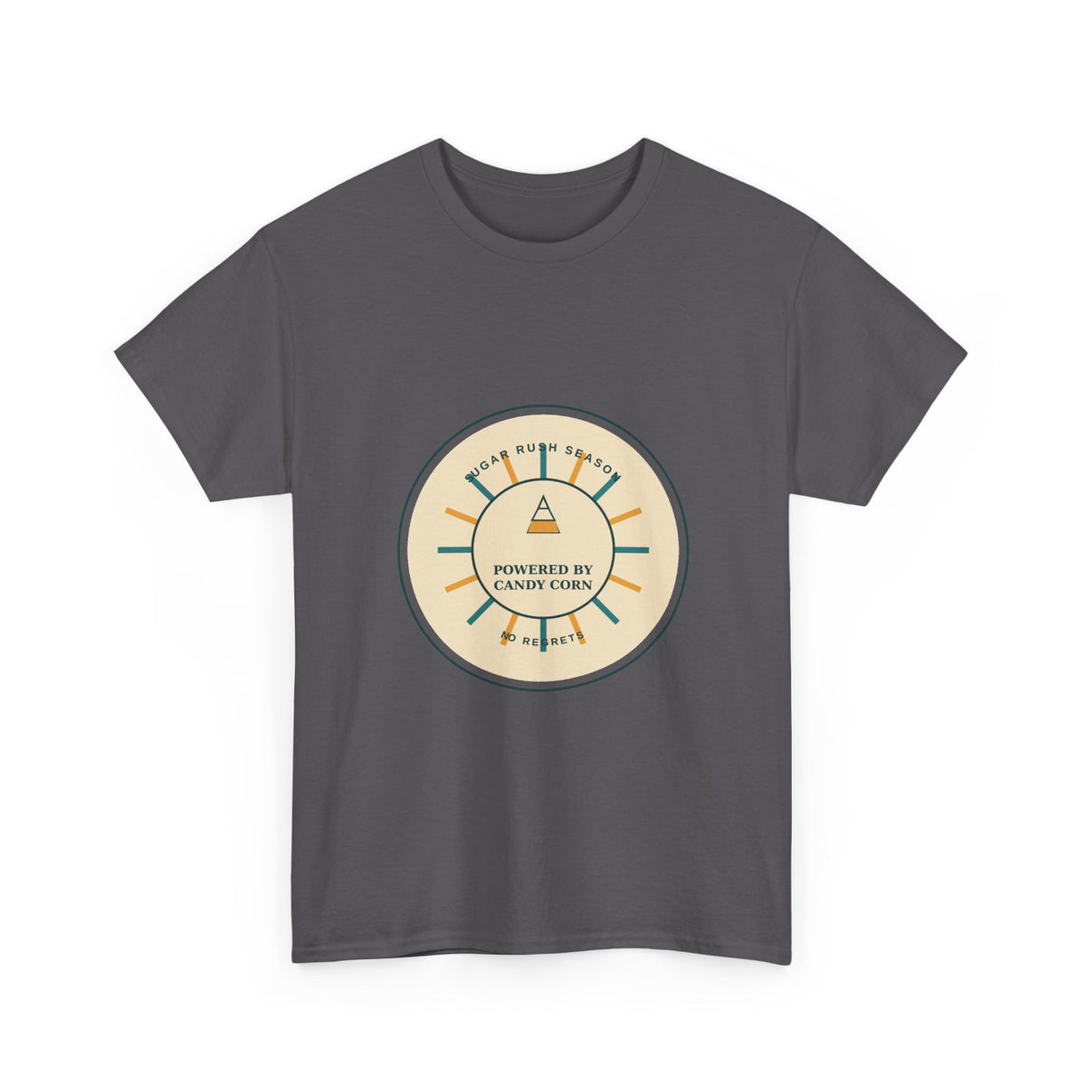 Powered By Candy Corn retro varsity Halloween t-shirt
