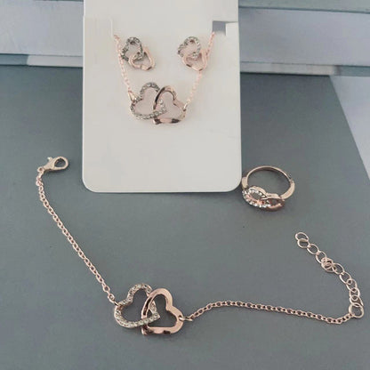 5-Piece Butterfly Jewelry Set for Women – Necklace, Earrings, Ring, Bracelet