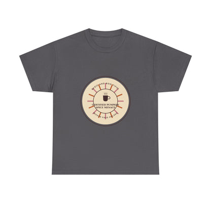 Certified Pumpkin Spice Menace retro varsity Halloween t-shirt