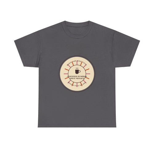 Certified Pumpkin Spice Menace retro varsity Halloween t-shirt
