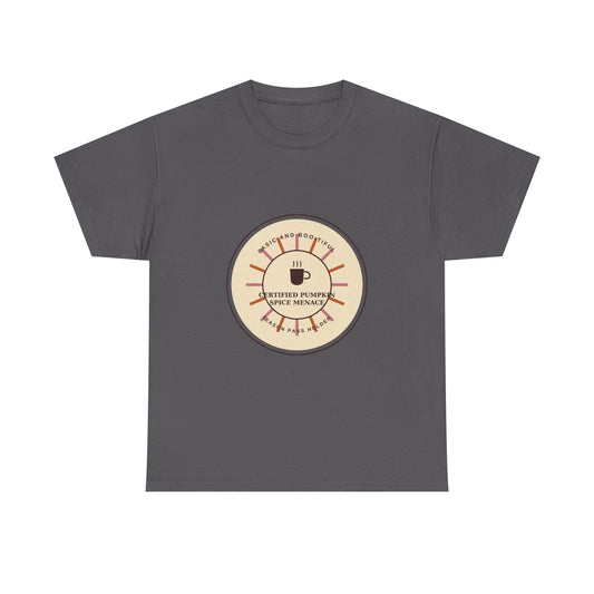 Certified Pumpkin Spice Menace retro varsity Halloween t-shirt