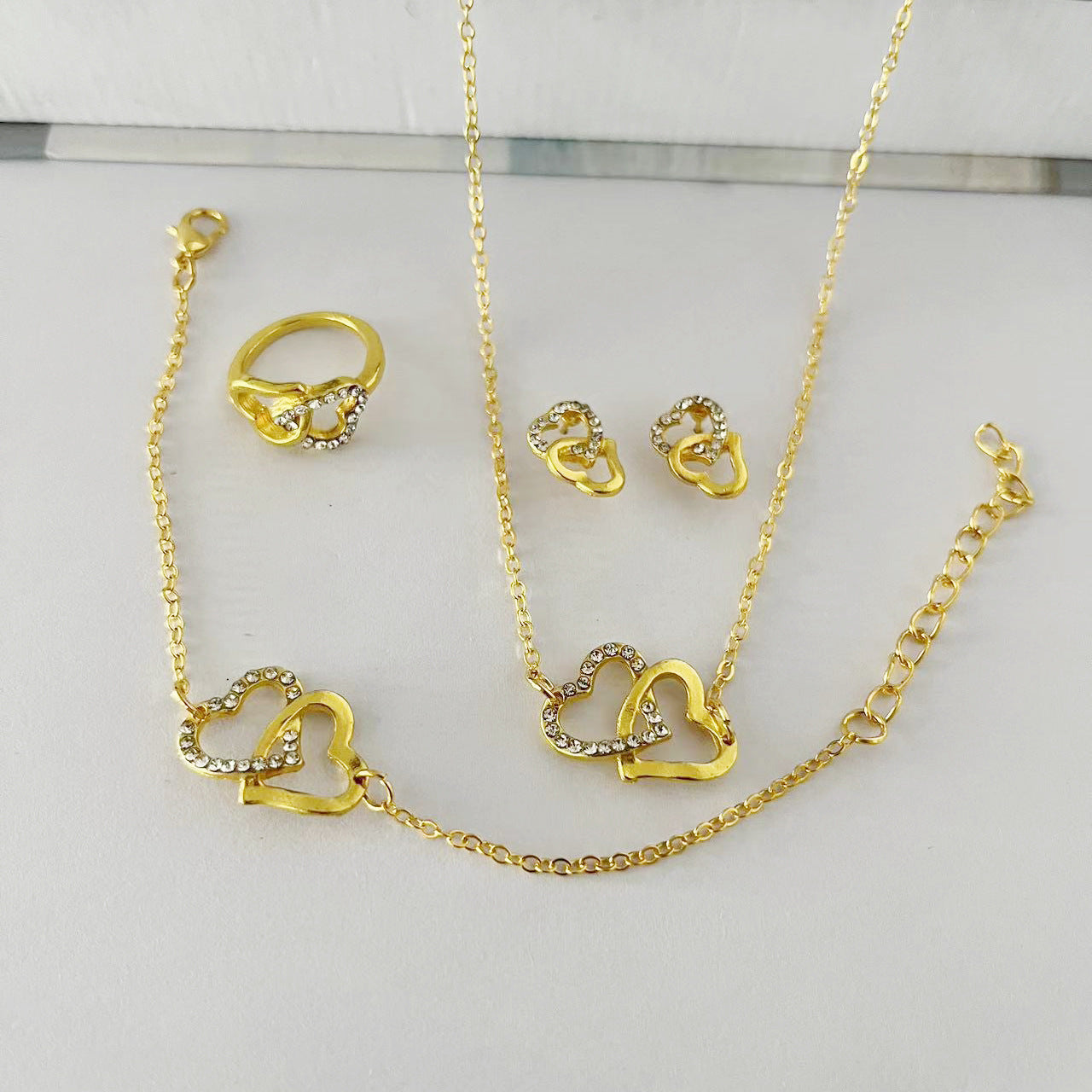 5-Piece Butterfly Jewelry Set for Women – Necklace, Earrings, Ring, Bracelet