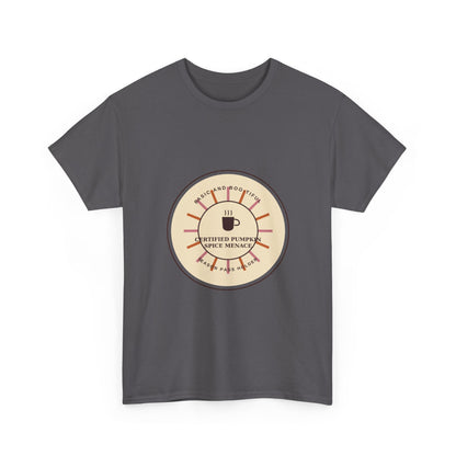 Certified Pumpkin Spice Menace retro varsity Halloween t-shirt