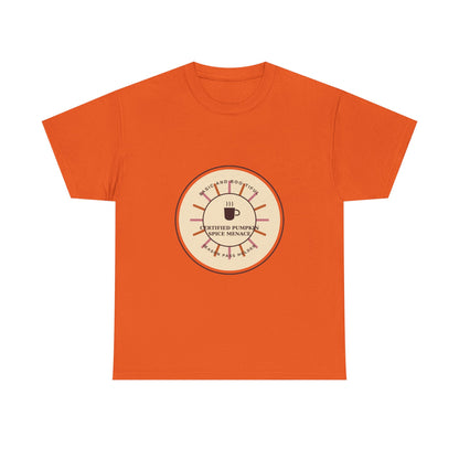 Certified Pumpkin Spice Menace retro varsity Halloween t-shirt