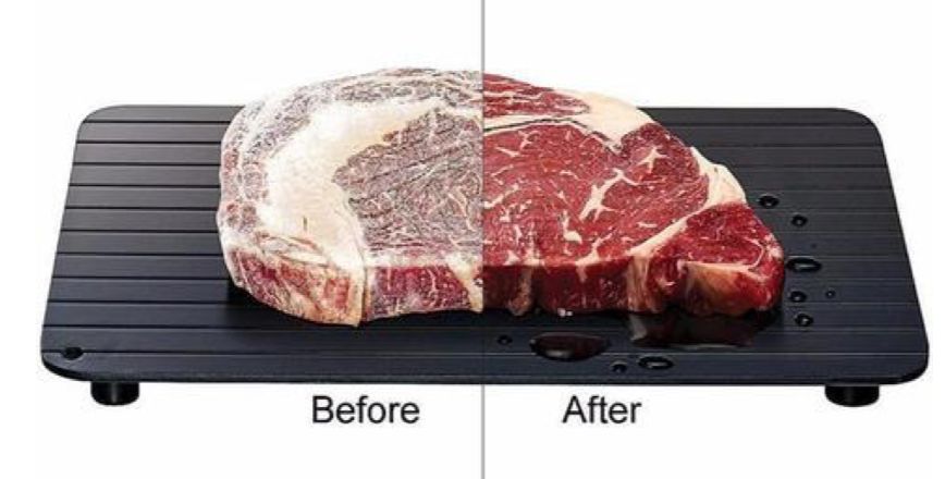 Fast Defrost Tray Fast Thaw Frozen Food Meat Fruit Quick Defrosting Plate Board Defrost Tray Thaw Master Home Kitchen Gadgets